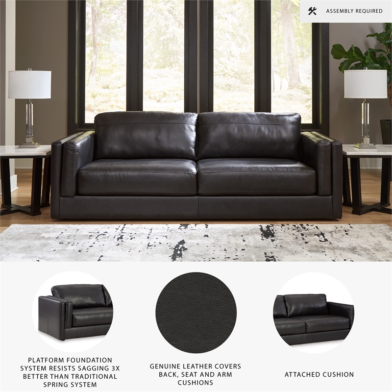 Signature Design by Ashley Amiata Onyx Sofa