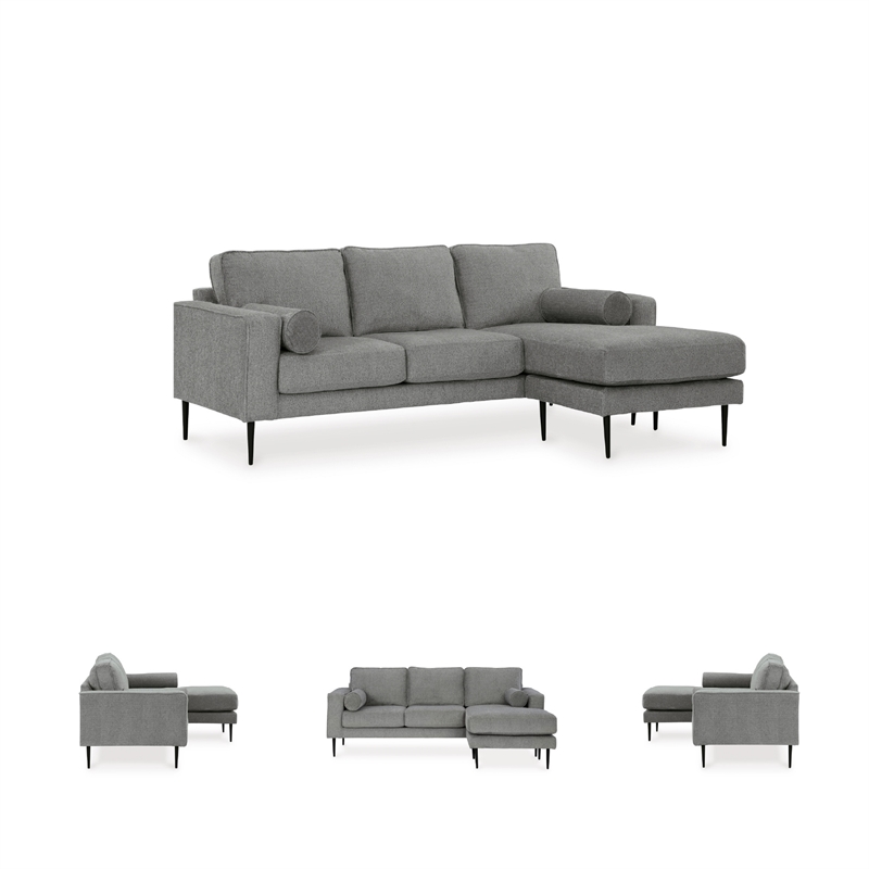 Signature Design by Ashley Hazela Charcoal Sofa Chaise