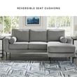 Signature Design by Ashley Hazela Charcoal Sofa Chaise