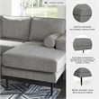 Signature Design by Ashley Hazela Charcoal Sofa Chaise
