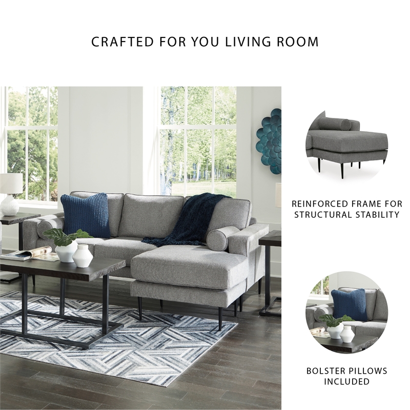 Signature Design by Ashley Hazela Charcoal Sofa Chaise