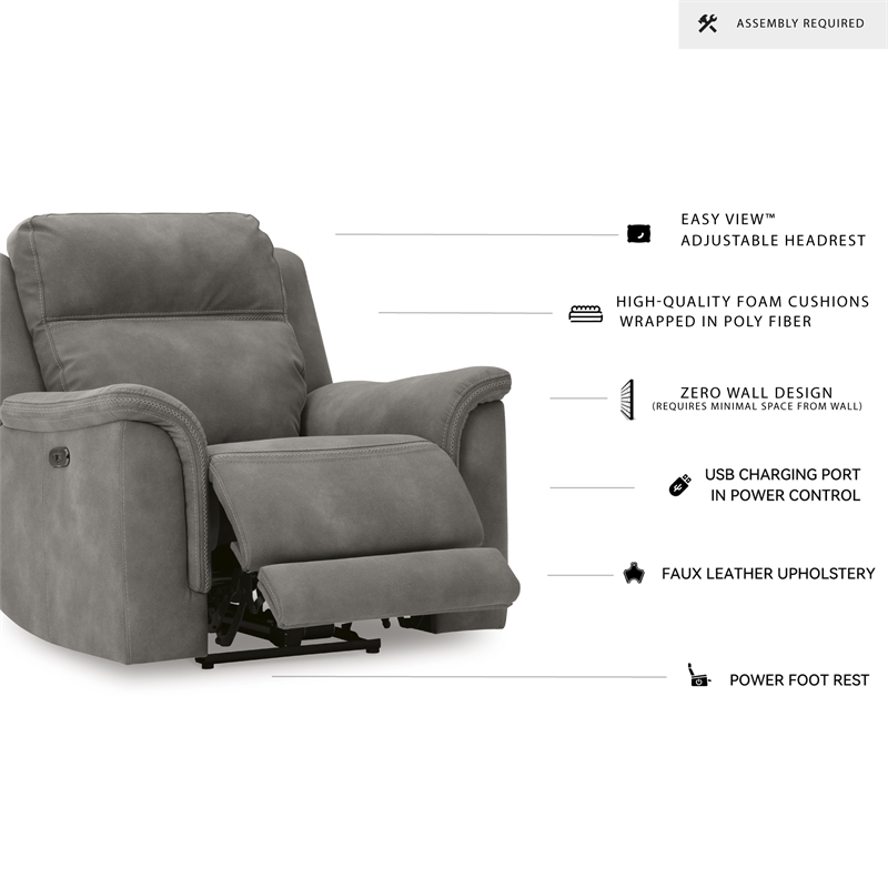 Signature Design by Ashley Next-Gen DuraPella Slate Power Recliner