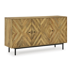 Signature Design by Ashley Cadewick Brown & Black Accent Cabinet