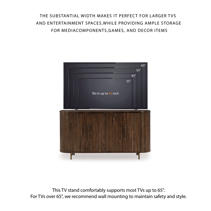 Signature Design by Ashley Amickly Dark Brown Accent Cabinet