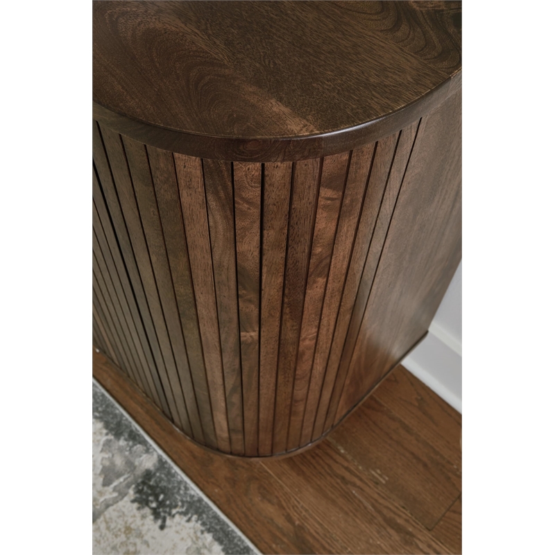 Signature Design by Ashley Amickly Dark Brown Accent Cabinet