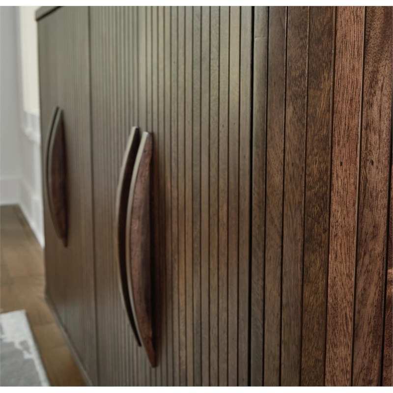 Signature Design by Ashley Amickly Dark Brown Accent Cabinet