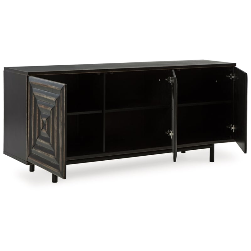 Signature Design by Ashley Fair Ridge Black & Brown Accent Cabinet