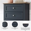 Ashley Furniture Landocken Solid Wood 4-Drawers Bedroom Chest in Dark Slate Blue