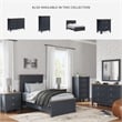 Ashley Furniture Landocken Solid Wood 4-Drawers Bedroom Chest in Dark Slate Blue