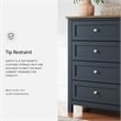 Ashley Furniture Landocken Solid Wood 4-Drawers Bedroom Chest in Dark Slate Blue
