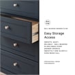 Ashley Furniture Landocken Solid Wood 4-Drawers Bedroom Chest in Dark Slate Blue