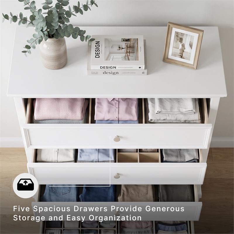Ashley Furniture Fortman White Chest of Drawers