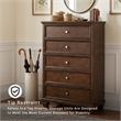 Ashley Furniture Danabrin Solid Wood 5-Drawers Bedroom Chest in Brownish Cherry
