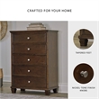 Ashley Furniture Danabrin Solid Wood 5-Drawers Bedroom Chest in Brownish Cherry