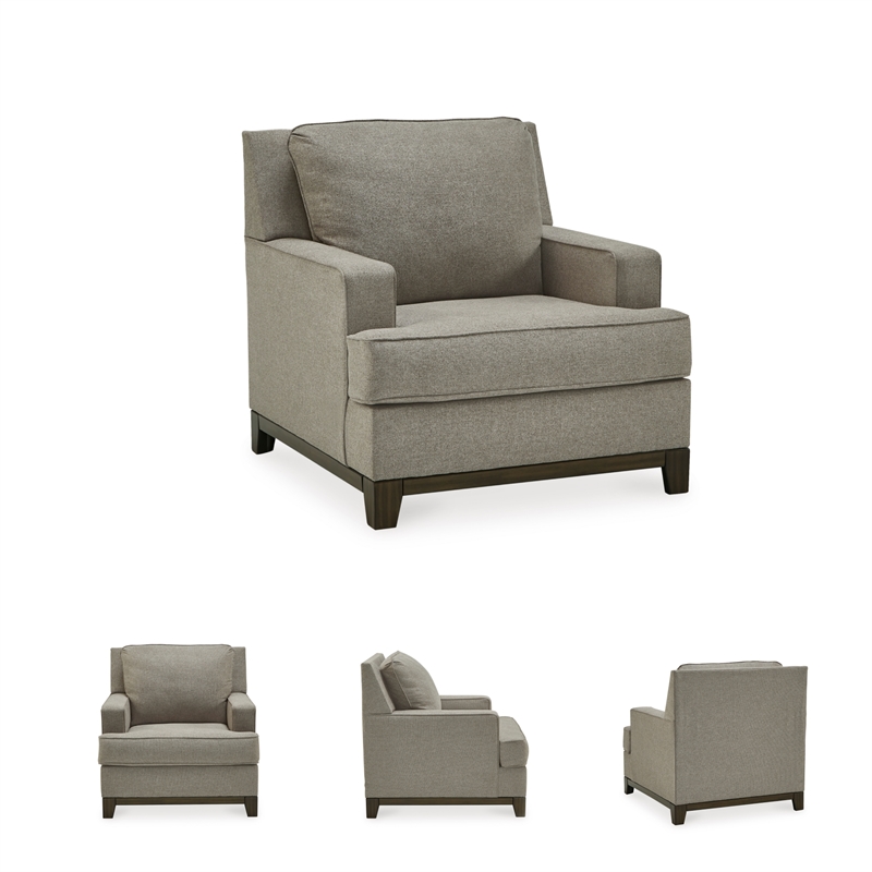 Ashley Furniture Kaywood Polyester Upholstered Accent Chair in Granite