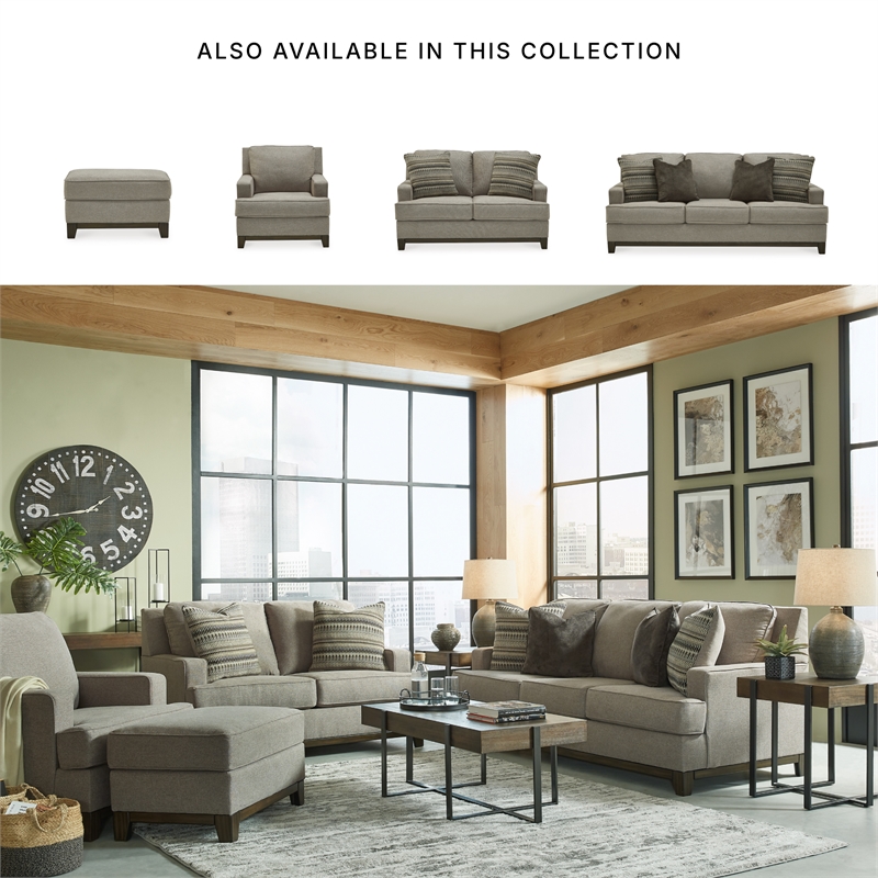 Ashley Furniture Kaywood Polyester Upholstered Accent Chair in Granite