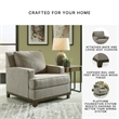 Ashley Furniture Kaywood Polyester Upholstered Accent Chair in Granite