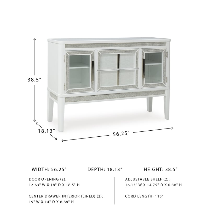 Signature Design by Ashley Chalanna White Dining Server