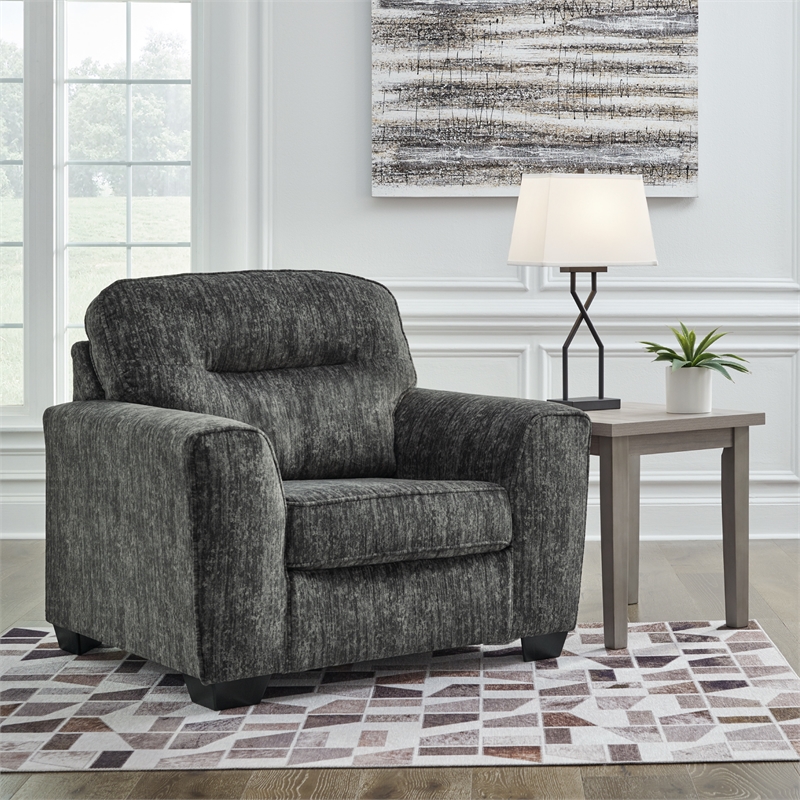 Signature Design by Ashley Lonoke Gunmetal Oversized Chair