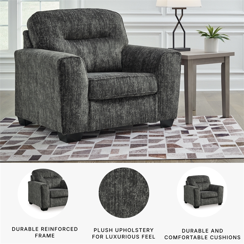Signature Design by Ashley Lonoke Gunmetal Oversized Chair