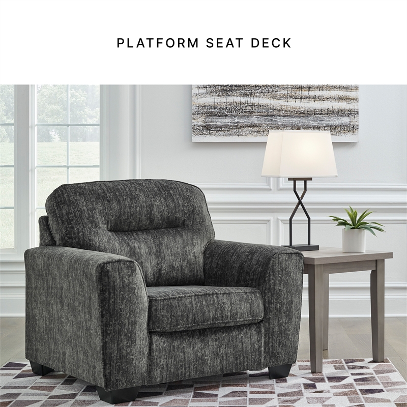 Signature Design by Ashley Lonoke Gunmetal Oversized Chair