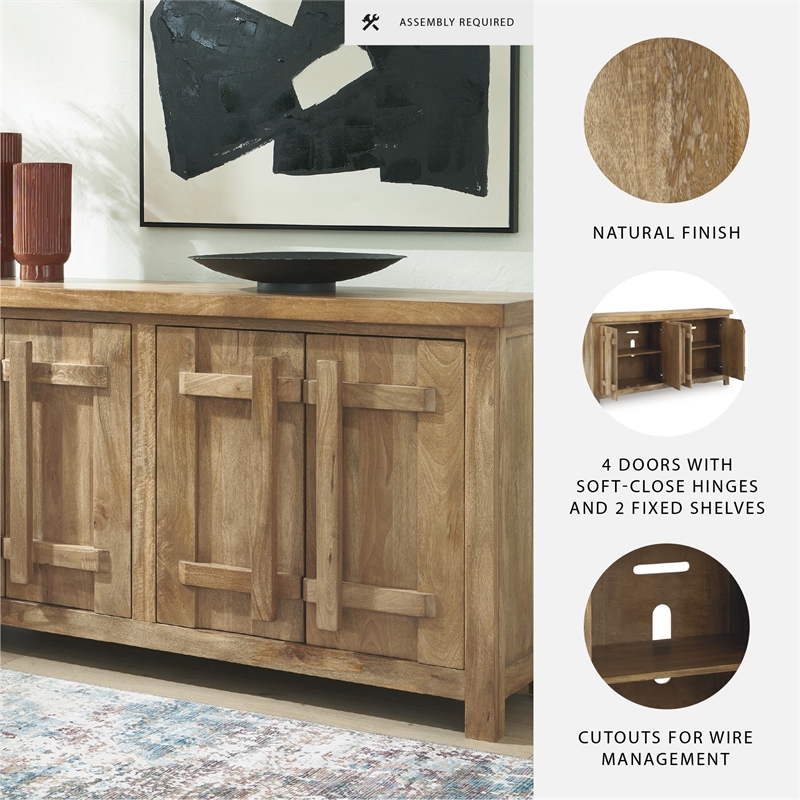 Signature Design by Ashley Dresor Brown & Beige Accent Cabinet
