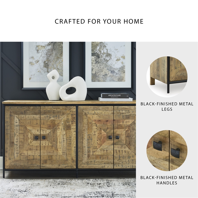 Signature Design by Ashley Camney Brown & Beige Accent Cabinet