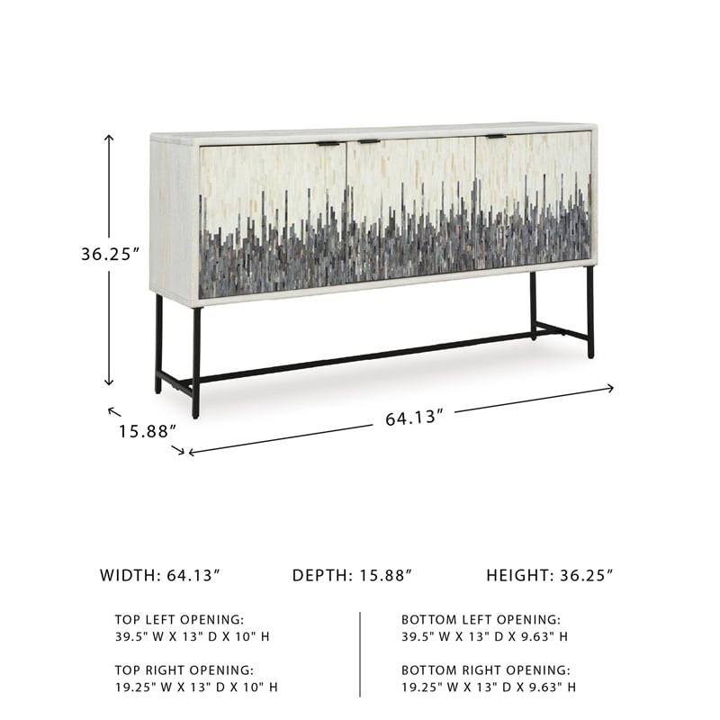 Signature Design by Ashley Freyton White & Gray Accent Cabinet