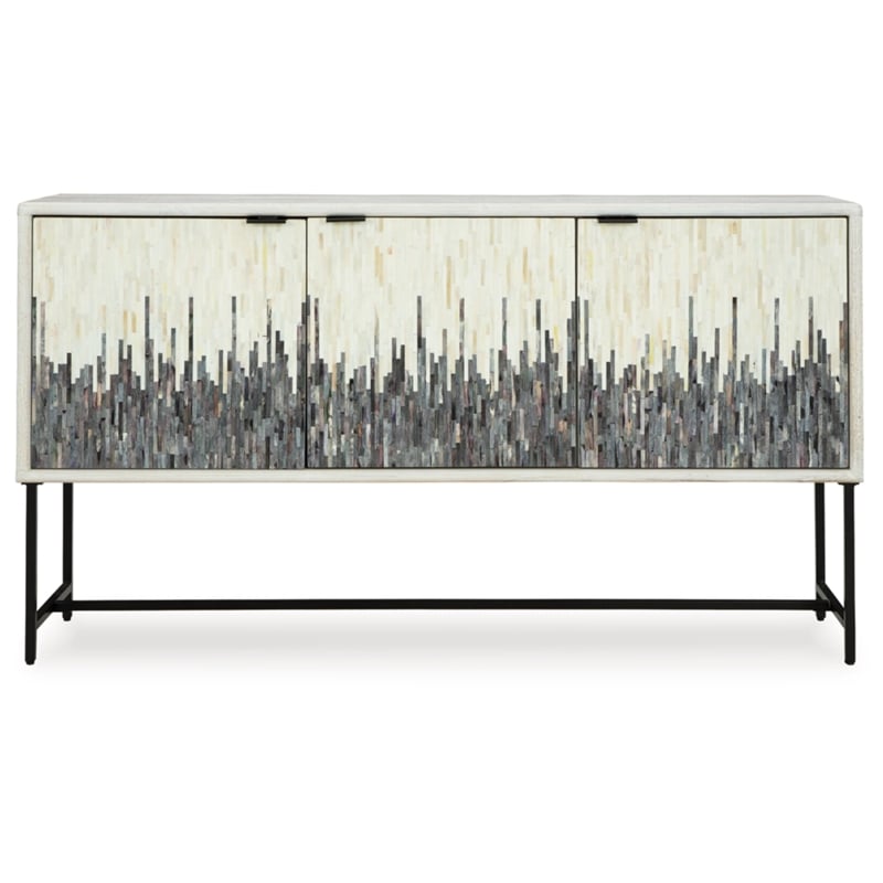 Signature Design by Ashley Freyton White & Gray Accent Cabinet