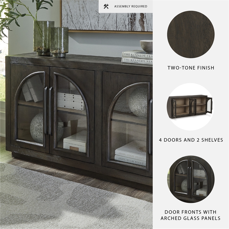 Signature Design by Ashley Dreley Grayish Brown Accent Cabinet