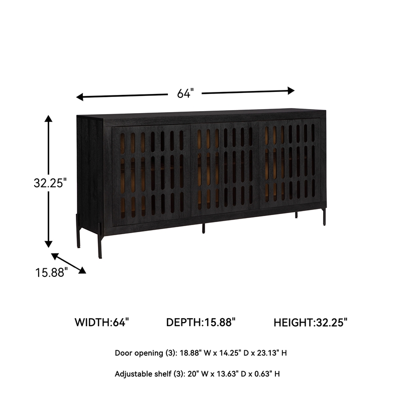 Signature Design by Ashley Vallisburg Black & Natural Accent Cabinet