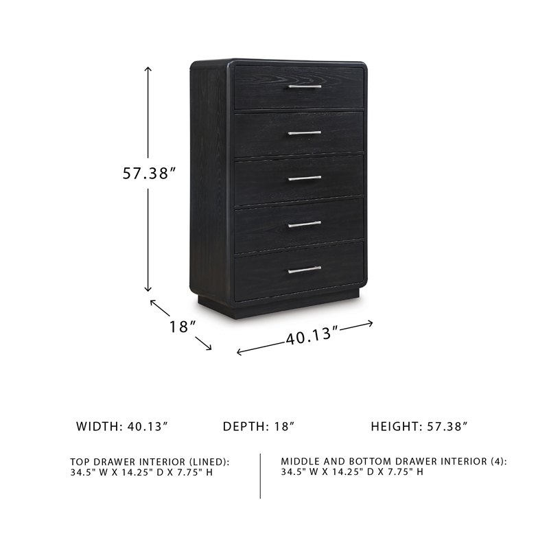 Ashley Furniture Rowanbeck Black Chest of Drawers