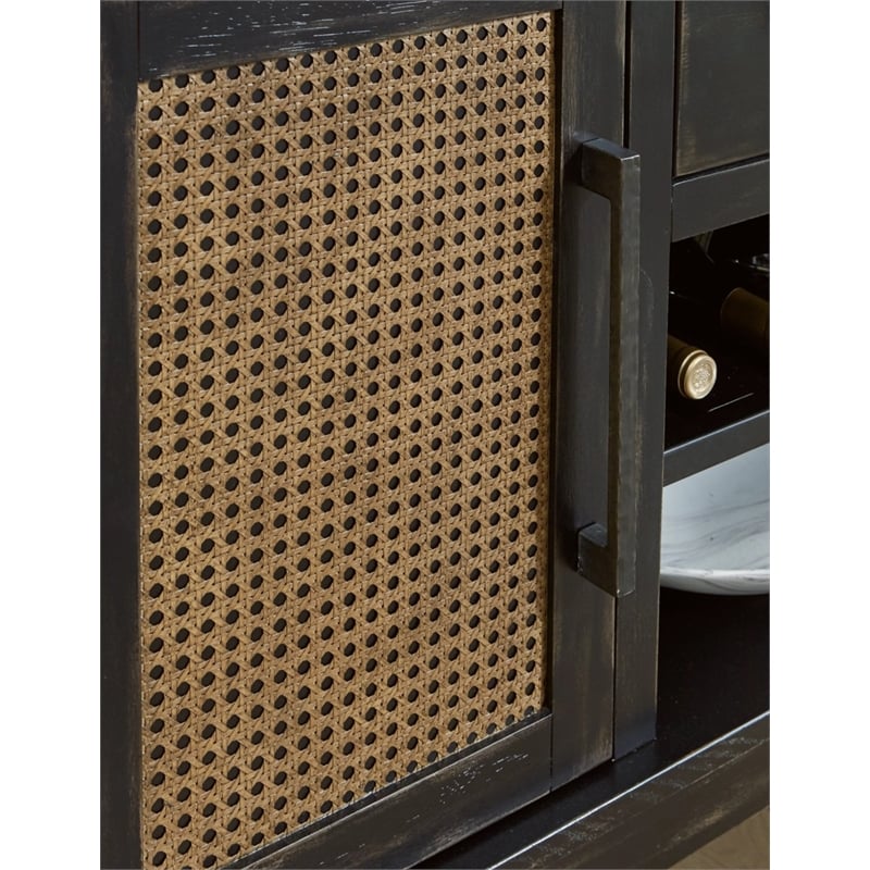 Signature Design by Ashley Galliden Black & Light Brown Dining Server