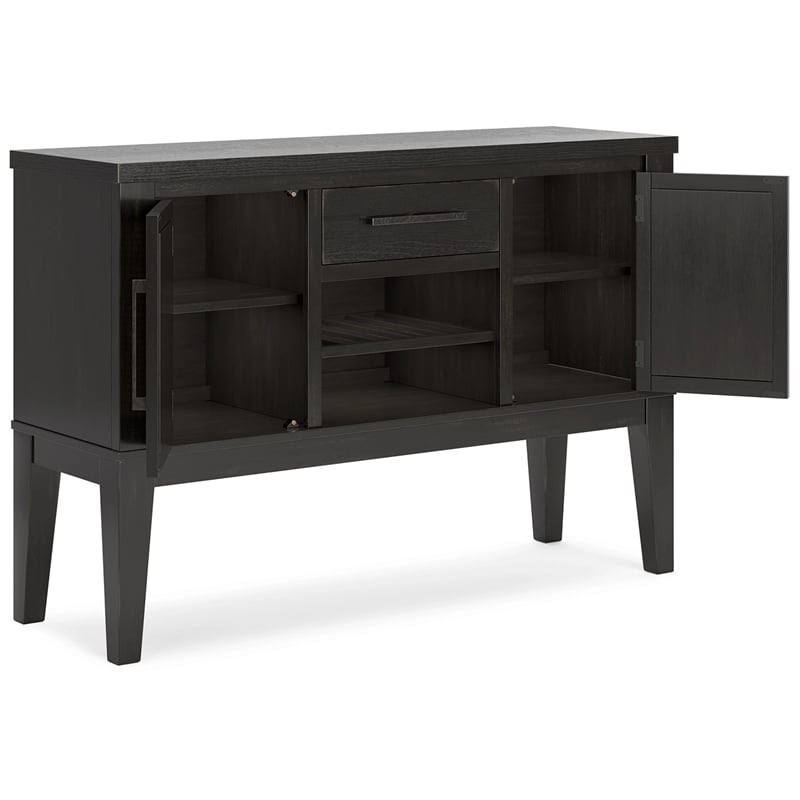 Signature Design by Ashley Galliden Black & Light Brown Dining Server