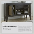 Signature Design by Ashley Galliden Black & Light Brown Dining Server