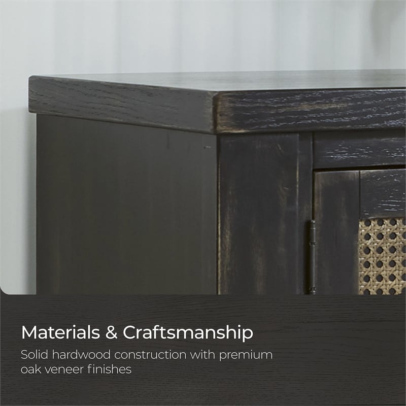 Signature Design by Ashley Galliden Black & Light Brown Dining Server