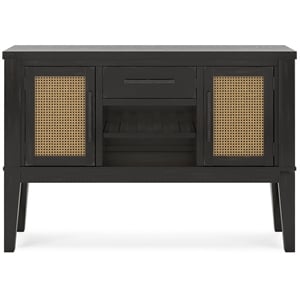 Signature Design by Ashley Galliden Black & Light Brown Dining Server