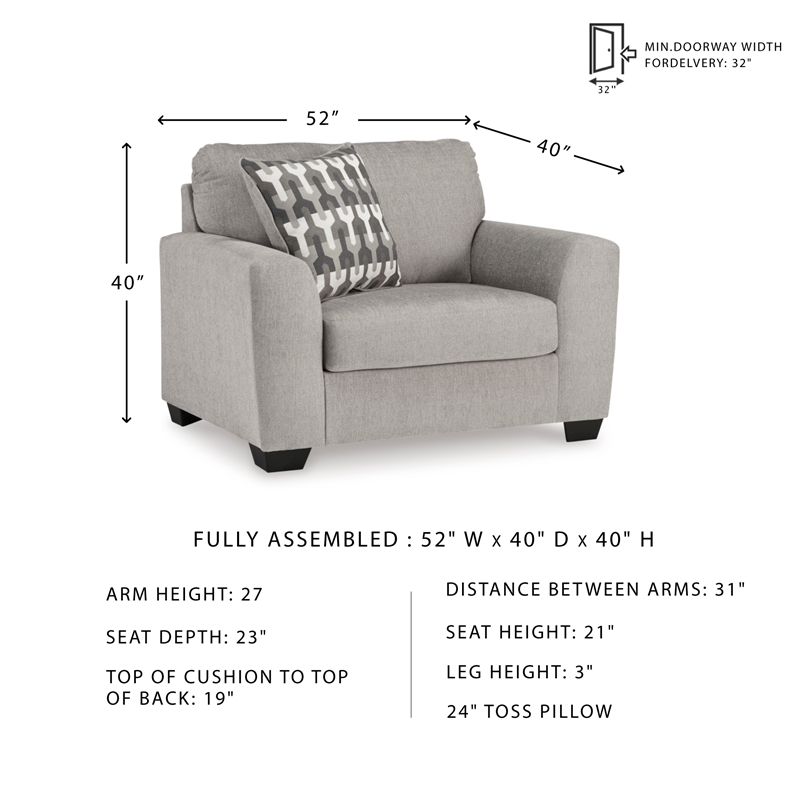 Signature Design by Ashley Avenal Park Flannel Oversized Chair