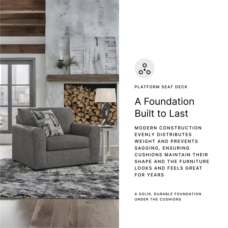 Signature Design by Ashley Gardiner Pewter Oversized Chair