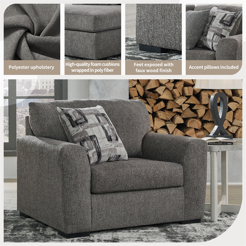 Signature Design by Ashley Gardiner Pewter Oversized Chair