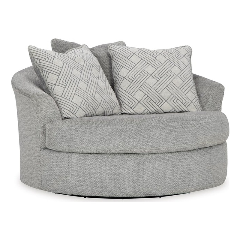 Signature Design by Ashley Casselbury Cement Oversized Swivel Accent Chair