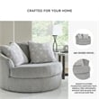 Signature Design by Ashley Casselbury Cement Oversized Swivel Accent Chair