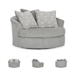 Signature Design by Ashley Casselbury Cement Oversized Swivel Accent Chair