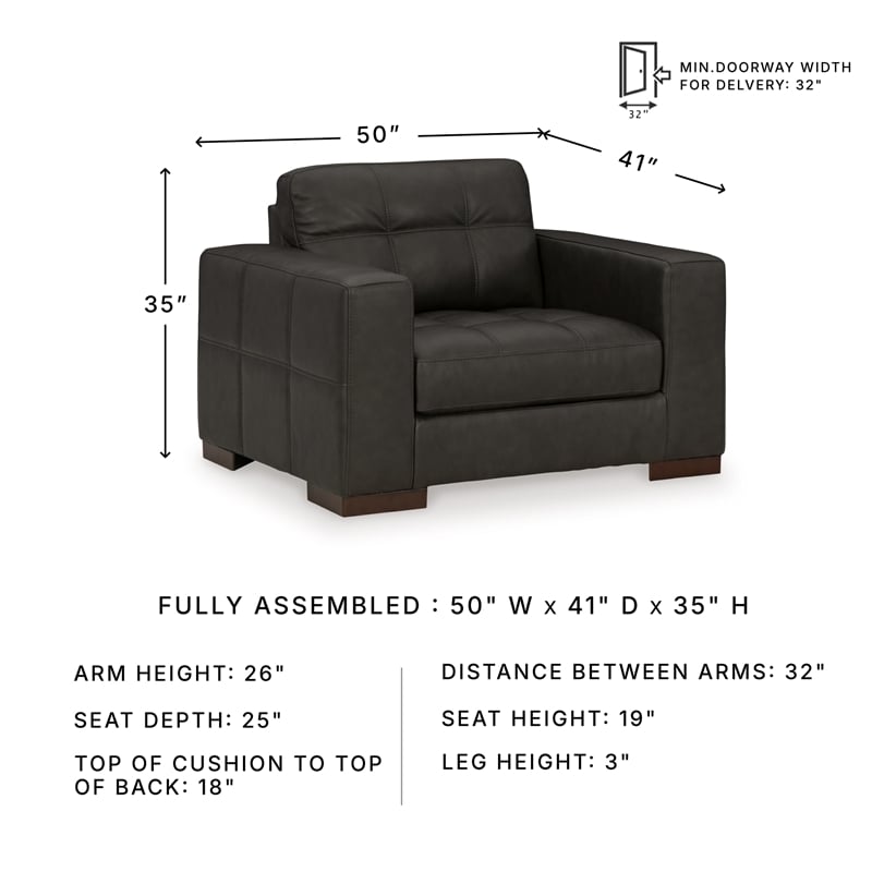 Signature Design by Ashley Luigi Thunder Oversized Chair