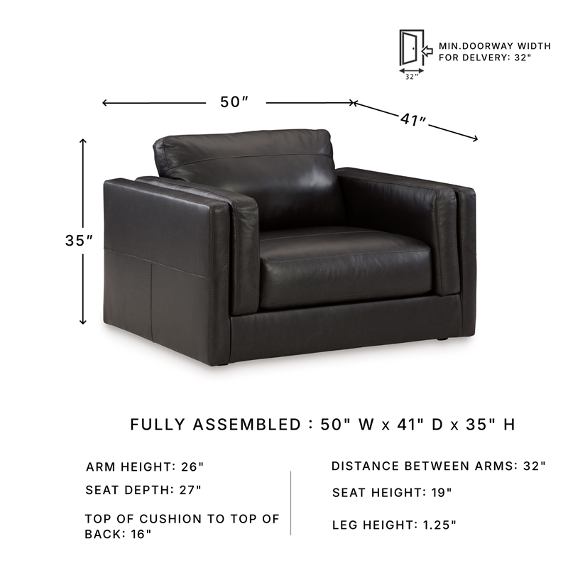 Signature Design by Ashley Amiata Onyx Oversized Chair