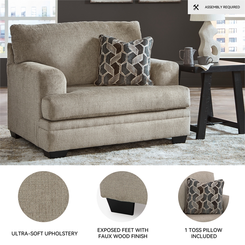 Signature Design by Ashley Stonemeade Taupe Oversized Chair