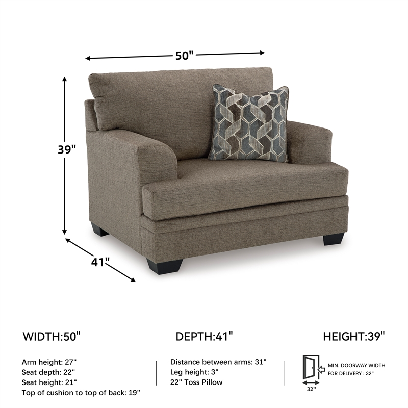 Signature Design by Ashley Stonemeade Nutmeg Oversized Chair