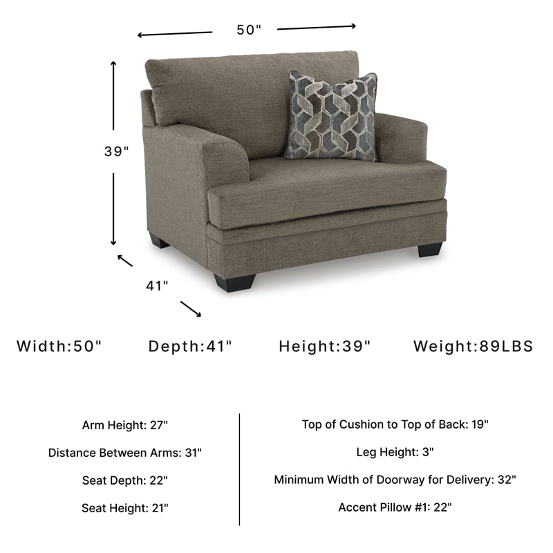 Signature Design by Ashley Stonemeade Nutmeg Oversized Chair