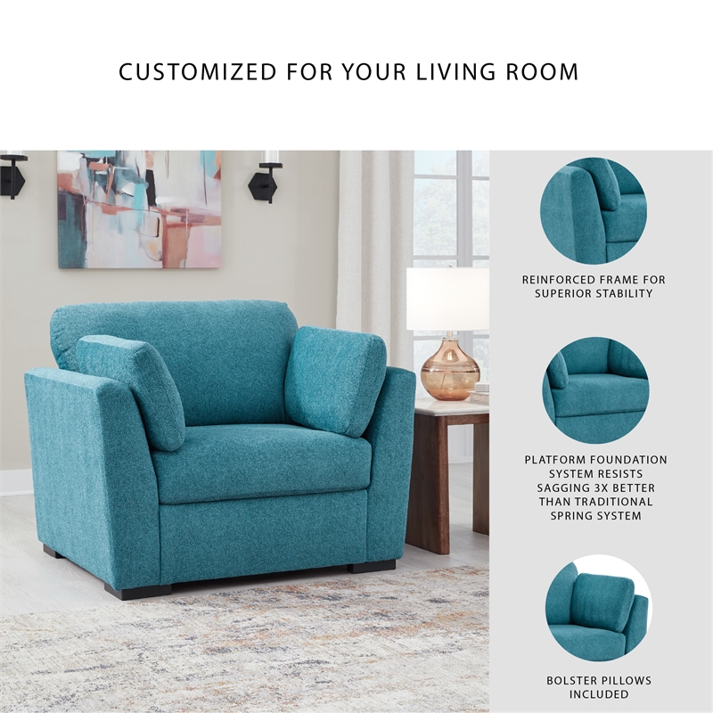 Signature Design by Ashley Keerwick Blue Oversized Chair