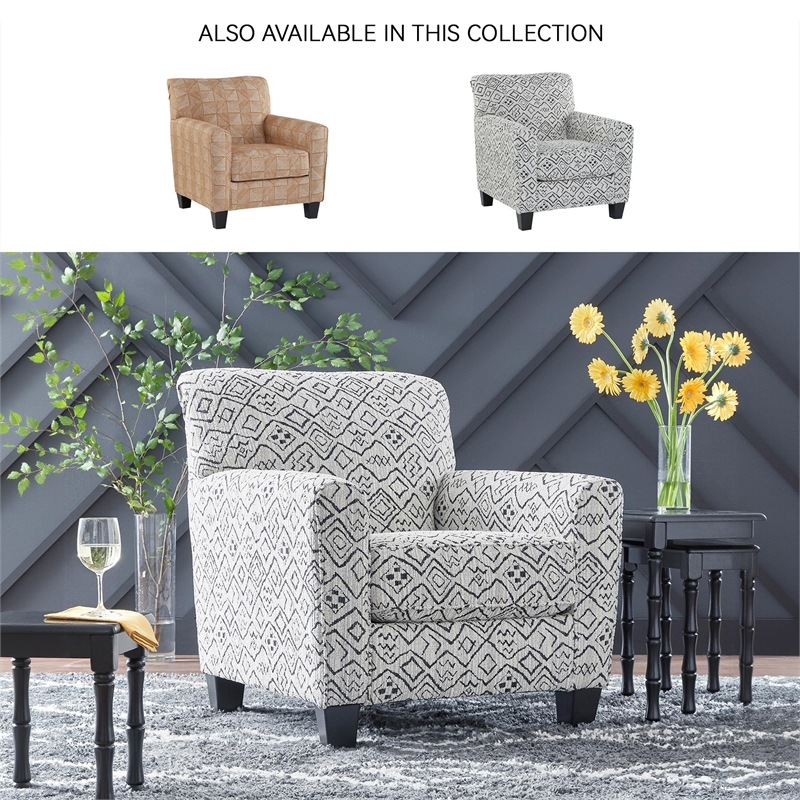 Signature Design by Ashley Hayesdale Black & Cream Accent Chair